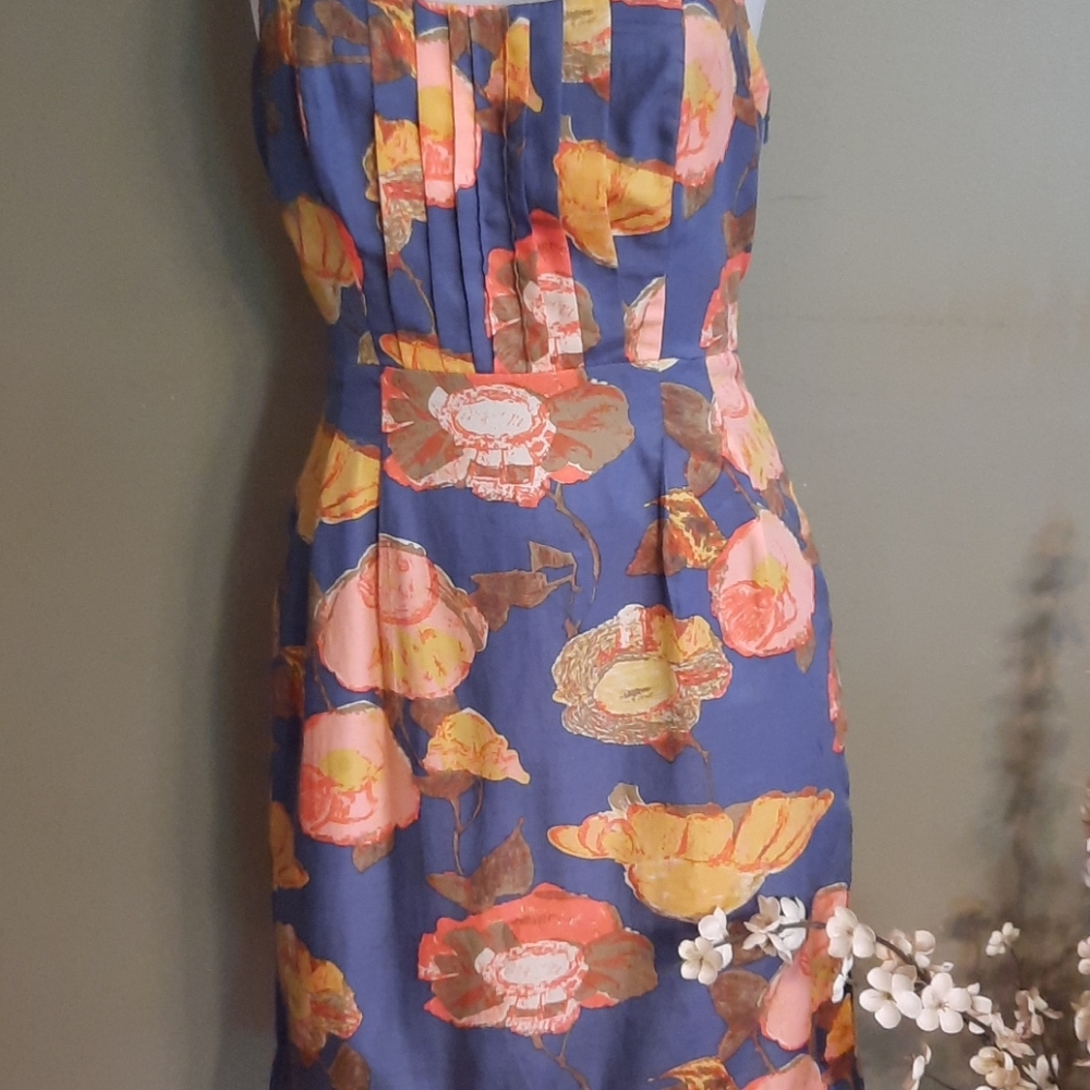 Anthropologie Mauve floral dress - Picture 3 of 13